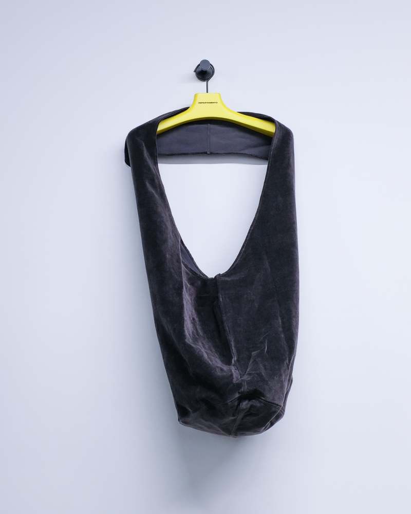 SONO Velvet Bibi Bag - Charcoal | Garmentory