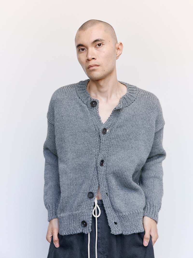 ALPACA KNIT SHIRT CARDIGAN Mサイズ LIDNM / Llife ONLINE STORE / ALPACA KNIT SHIRT CARDIGAN