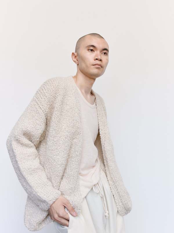 SONO Alpaca Wool Kurt Cardigan - Natural | Garmentory