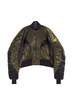 Mugler Satin Bomber Jacket - Military/Black - Thumbnail 1