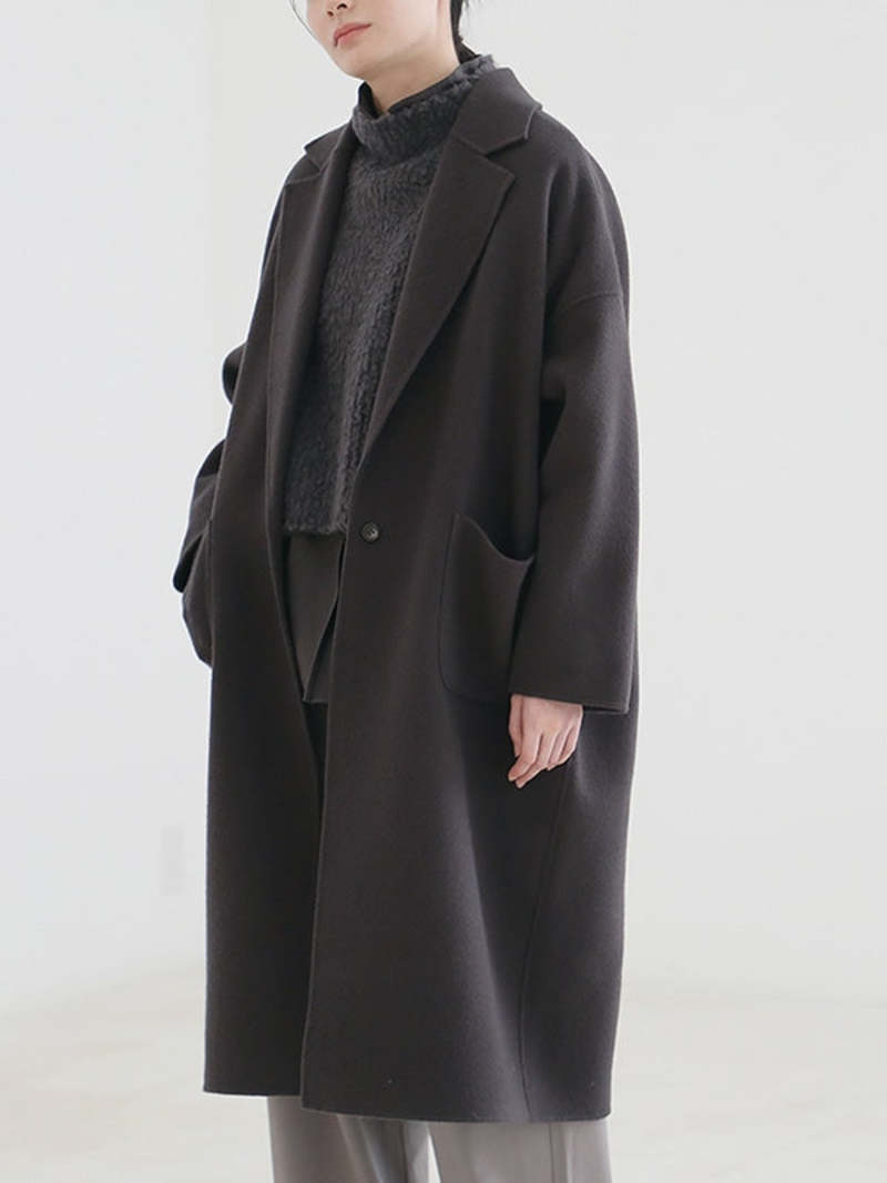 エヴァムエヴァ boa vest evam eva boa long vestウールボアロング