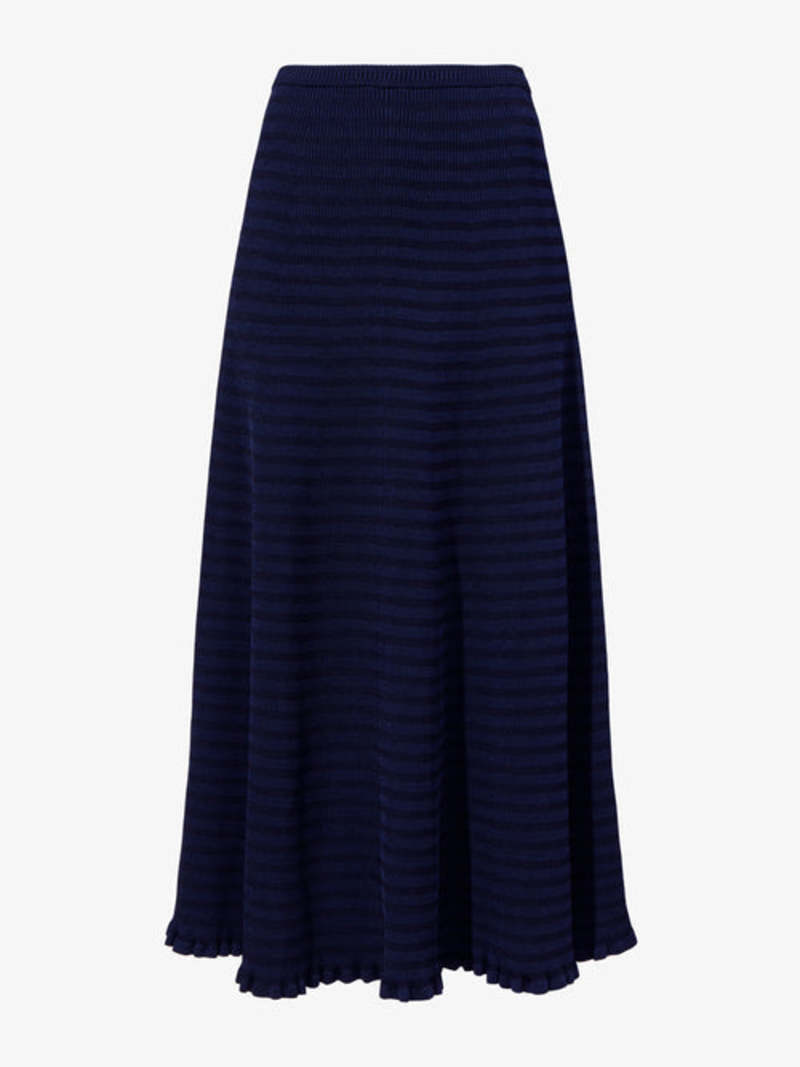 stina pull-on skirt 【dark navy】 Proenza Schouler Stina Skirt - Navy/Black | Garmentory