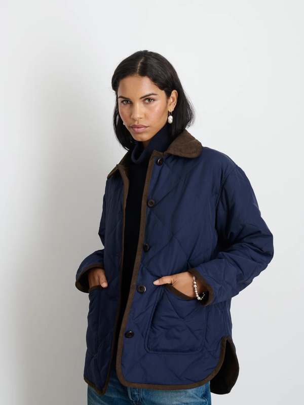 Alex Mill Quilted Nylon Jacket - Navy | Garmentory