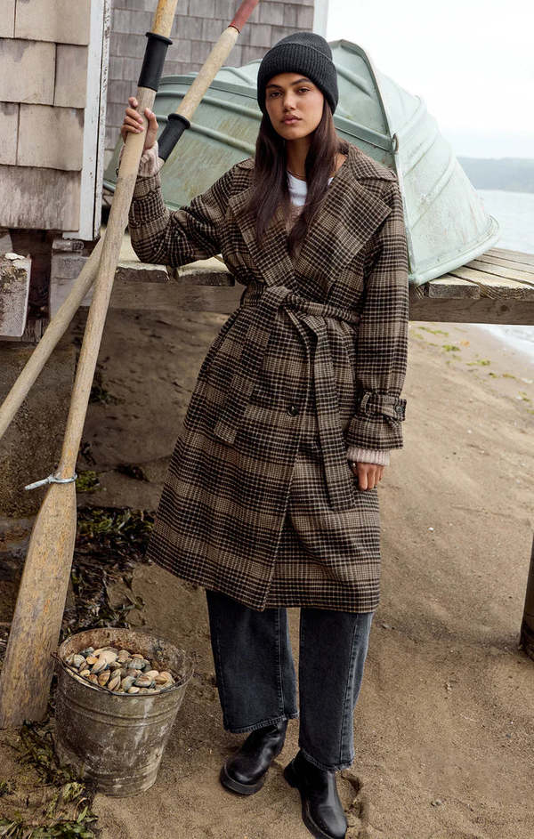 Y's 新品未着用　LINEN/NYLON PLAID TRENCH COAT LINEN/NYLON PLAID TRENCH COAT – THE SHOP YOHJI YAMAMOTO