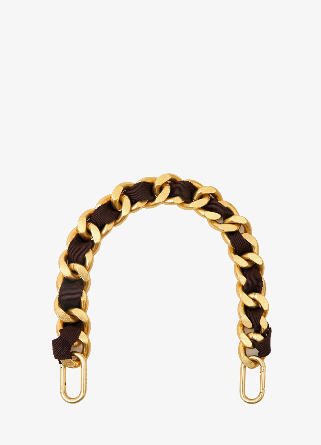 Clare V - Shortie Strap Grosgrain Curb Chain (Butter) Clare V. Shortie Strap in Butter Grosgrain Curb Chain  main image 4