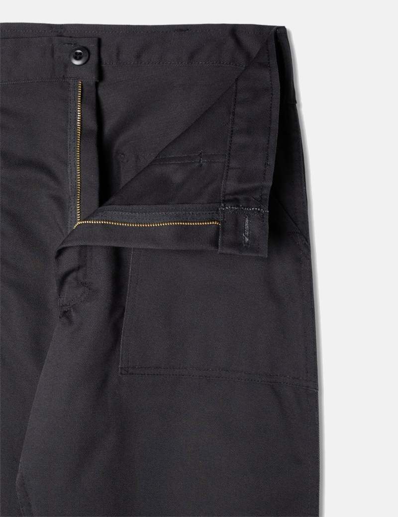 【SATIIIZ】Slab Rivet Fatigue Cotton Pants OG Loose Fatigue (Black Twill) – Stan Ray