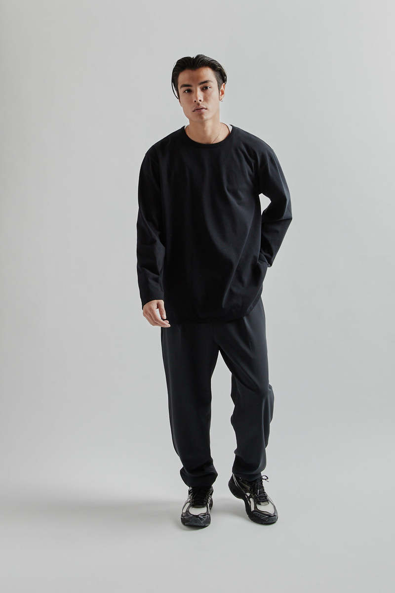 トップス Nanamica COOLMAX Jersey L/S Tee COOLMAX-Jersey-L-S-Tee---Black