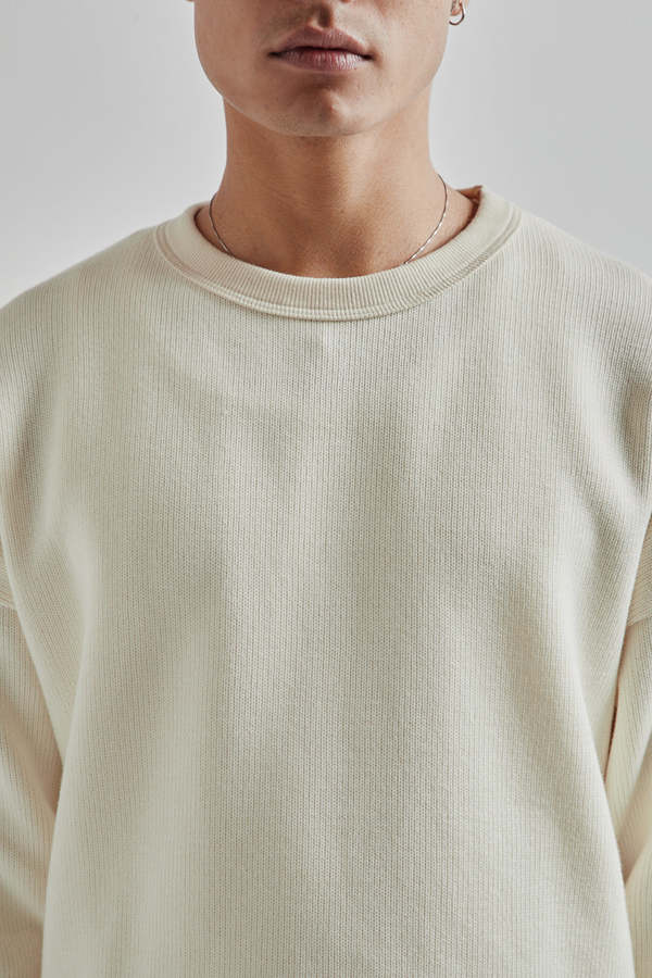 トップス Jackman Quarter Knit Himo LS T-Shirt Jackman Quarter Knit Himo L/S T-Shirt - White | Garmentory