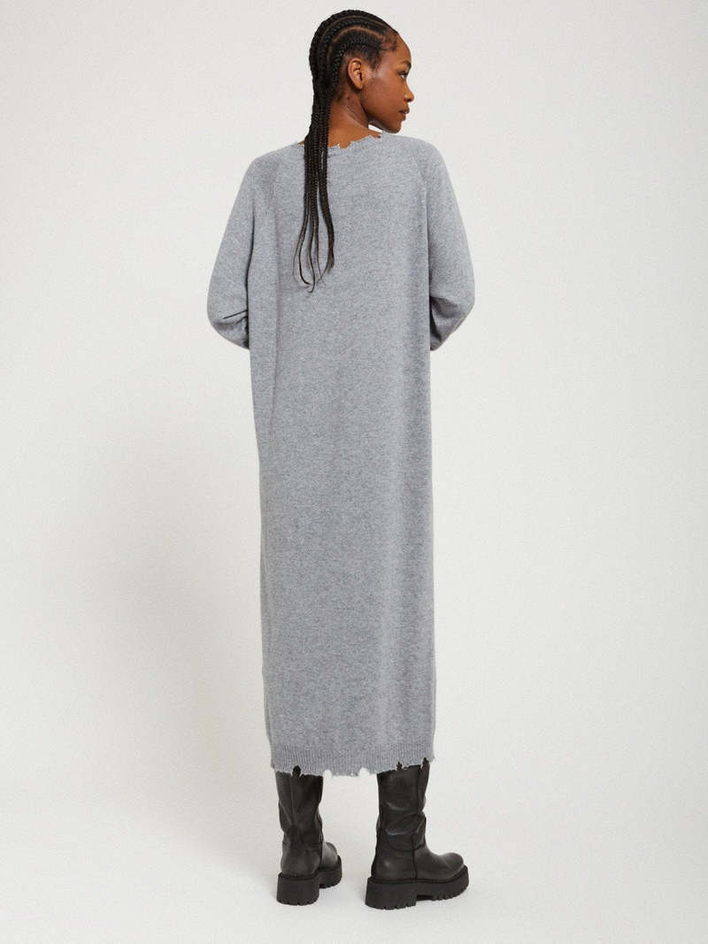 sachin and babi light blue dress Merino Wool Turtleneck Maxi Dress - Dark Grey