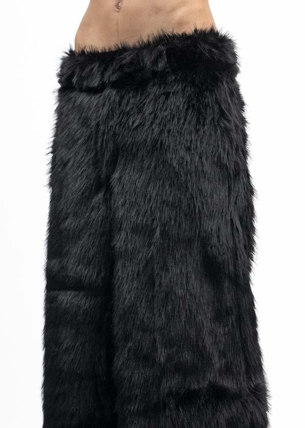 kidill 今期24aw FAUX-FUR DEVIL PANTS キディル Kidill Faux-fur Devil Pants - Black | Garmentory