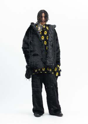 Kidill BLACK FAUX FUR DEVIL PANTS - BLACK | Garmentory