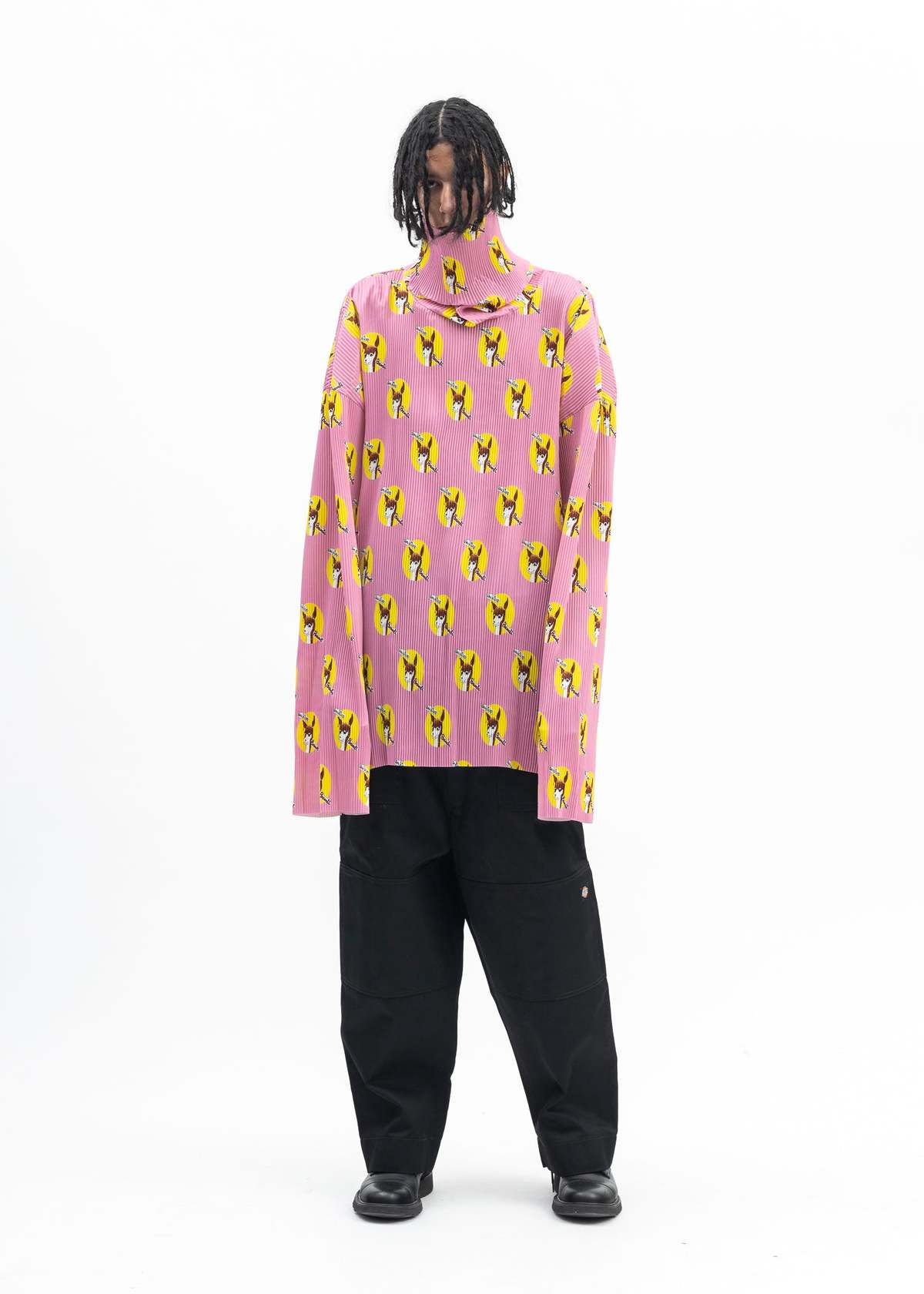 KIDILL×Dickies Hold Pants pink 46 Kidill BLACK KIDILL DICKIES LOOSE FIT BONDAGE PANTS - BLACK