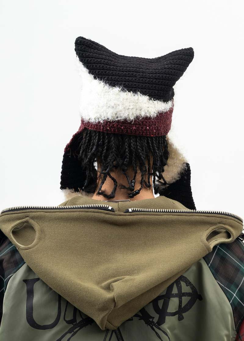 帽子 KIDILL WHO KILLED BAMBI HAND KNIT BEANIE Kidill NAVY BLUE WHO KILLED BAMBI HAND KNIT BEANIE - Multi