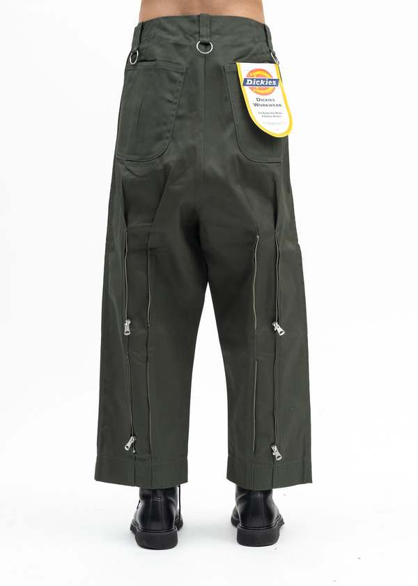Kidill GREEN KIDILL DICKIES LOOSE FIT BONDAGE PANTS - Green