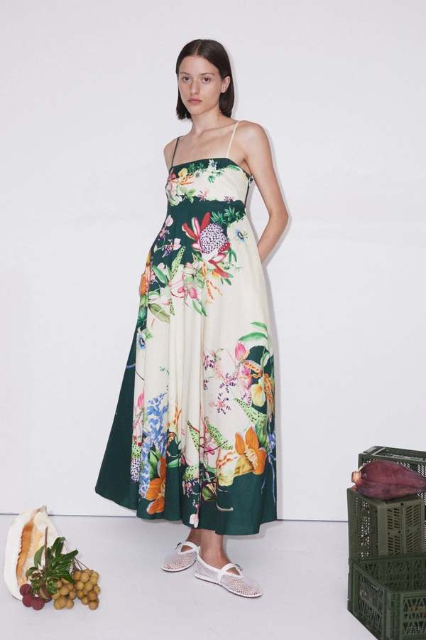 knee length dresses for ladies Multi Georgie Sleeveless Midi Dress