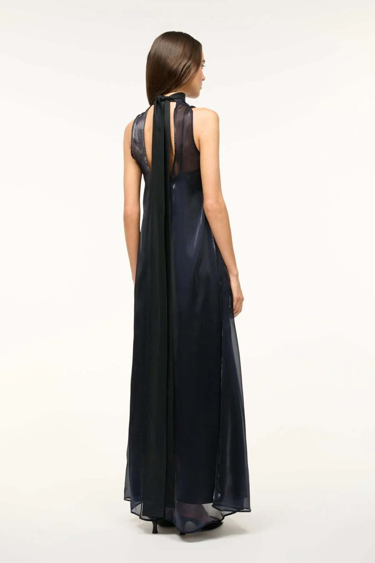 staud albee chiffon maxi dress Staud Albee Sleeveless Maxi Dress
