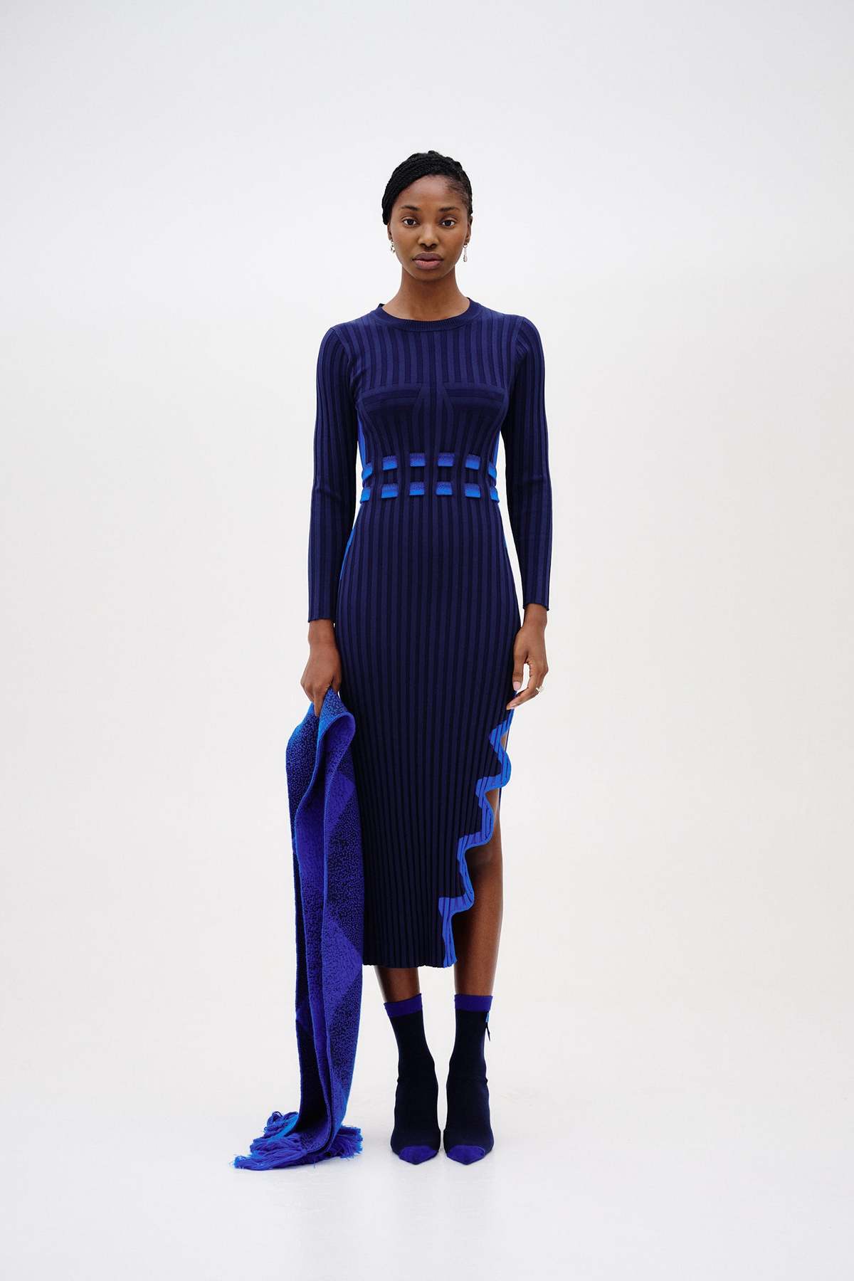 open lace back dress CHAVELA electric blue