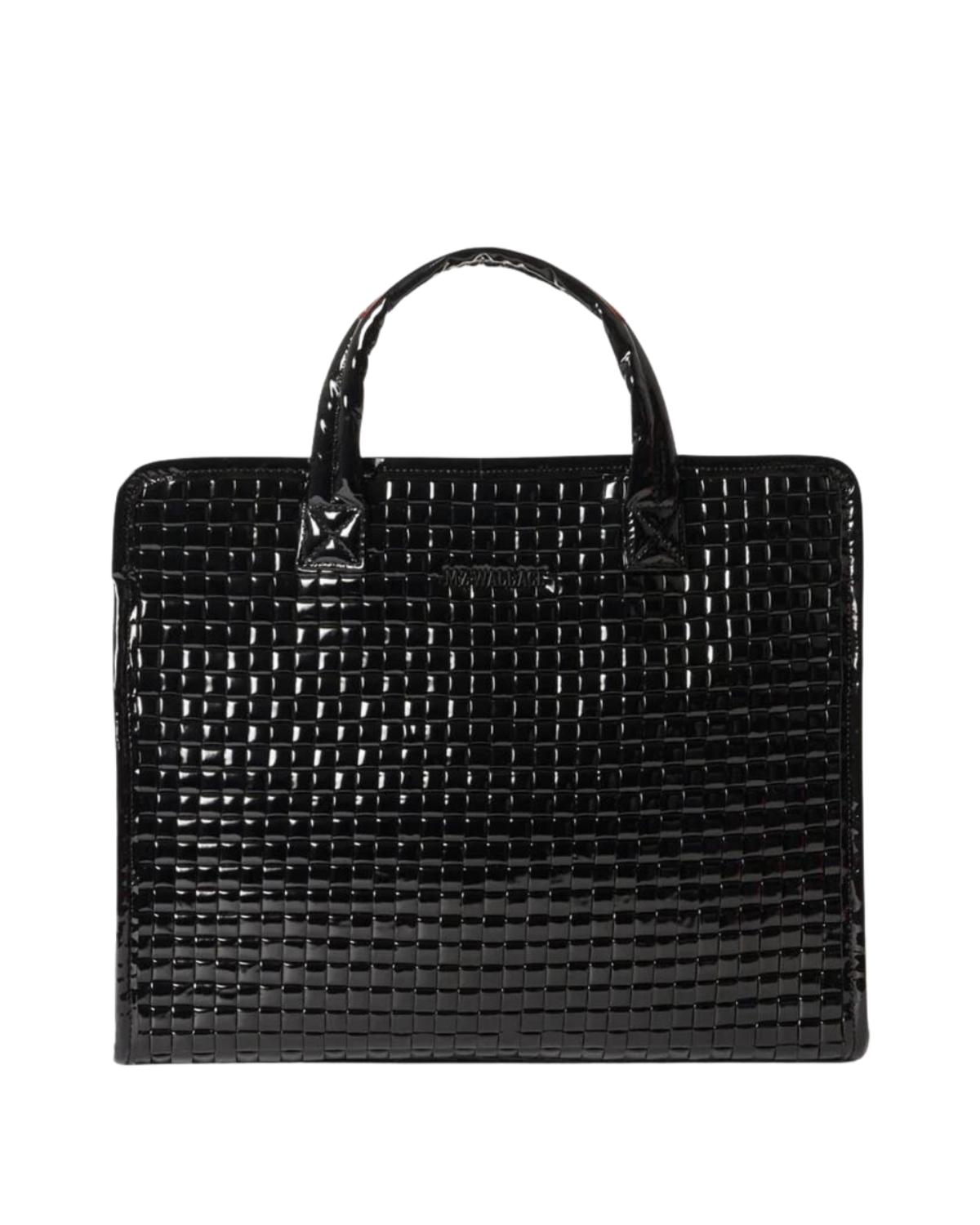 Mz Wallace Lacquer Medium Woven Box Tote - Black | Garmentory