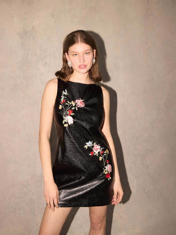 knee length dresses for ladies Vinyl Tank Mini Dress