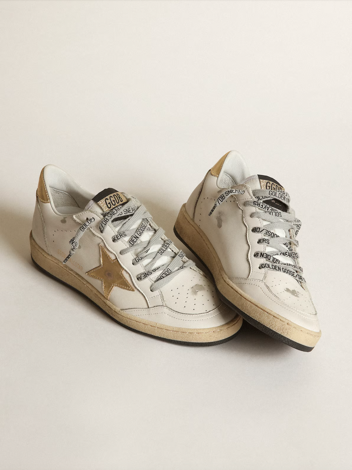 Golden Goose GGDB BALLSTAR サイズ37 Golden Goose Ball Star Sneakers White Black, Gold NIB EU 37