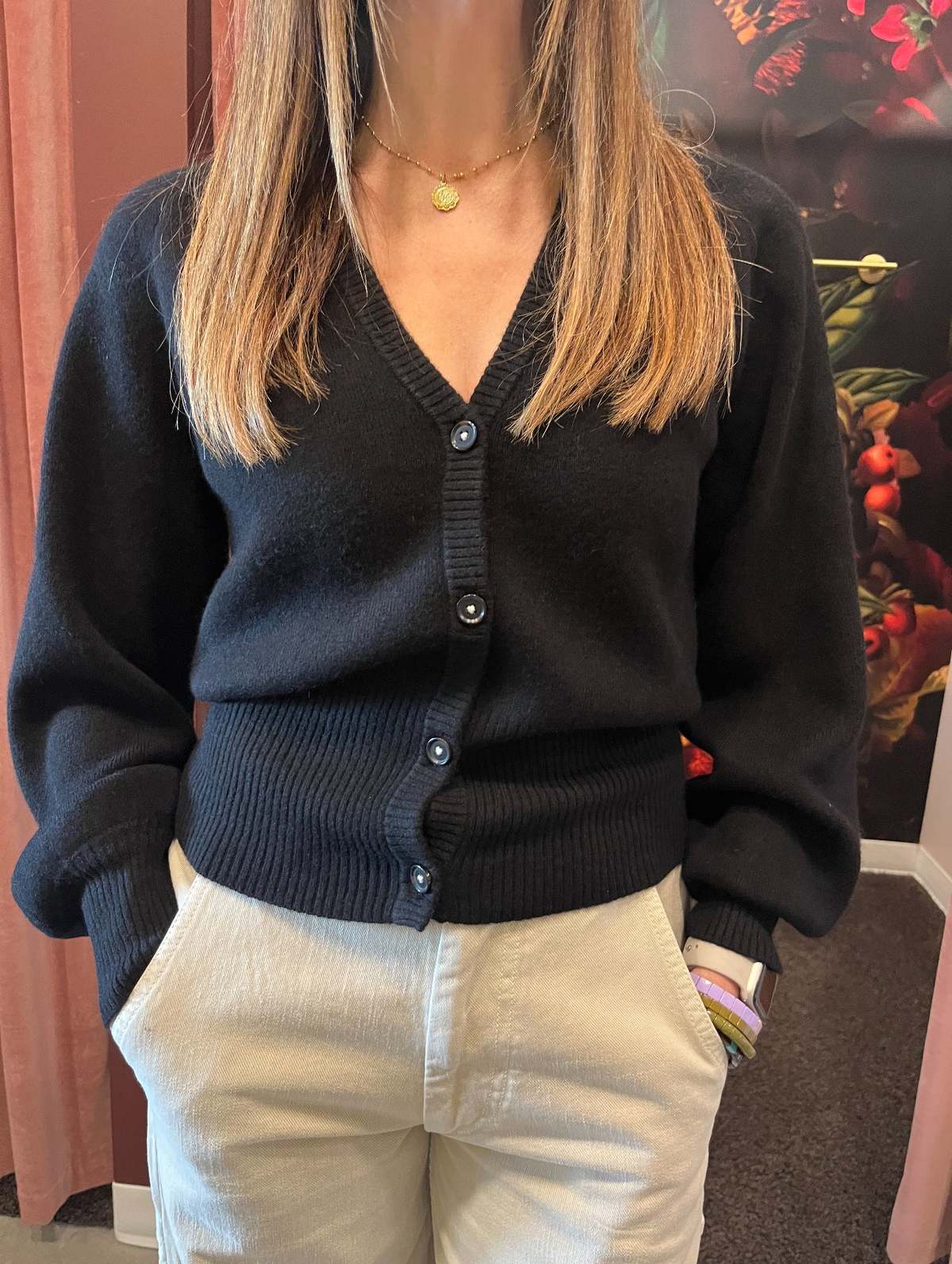 No Name Cashmere Perri Cardigan Sweater - Black | Garmentory