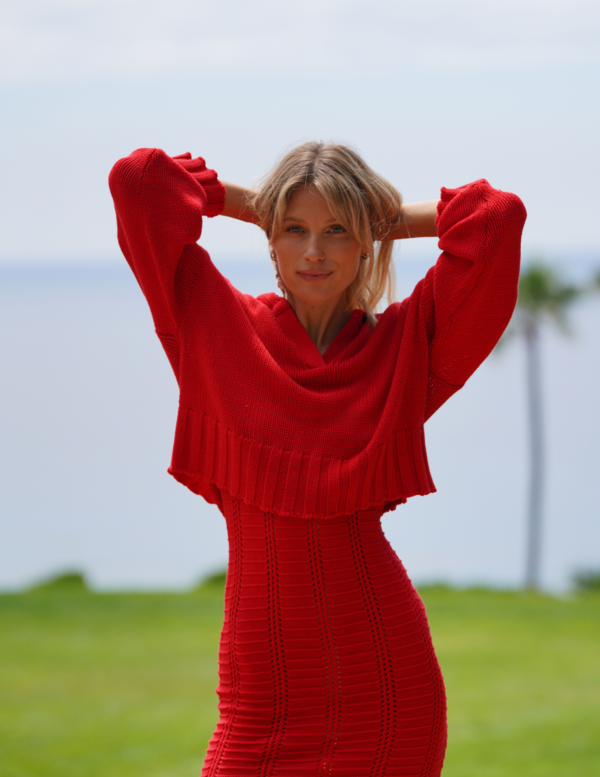 slim fit dress slacks Entro Cable Knit Sweater Dress main image 0