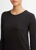 VINCE ESSENTIAL L/S CREW NECK TEE - Black - Thumbnail 1
