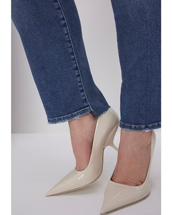 Good American GOOD CLASSIC BABY STEP HEM denim - INDIGO