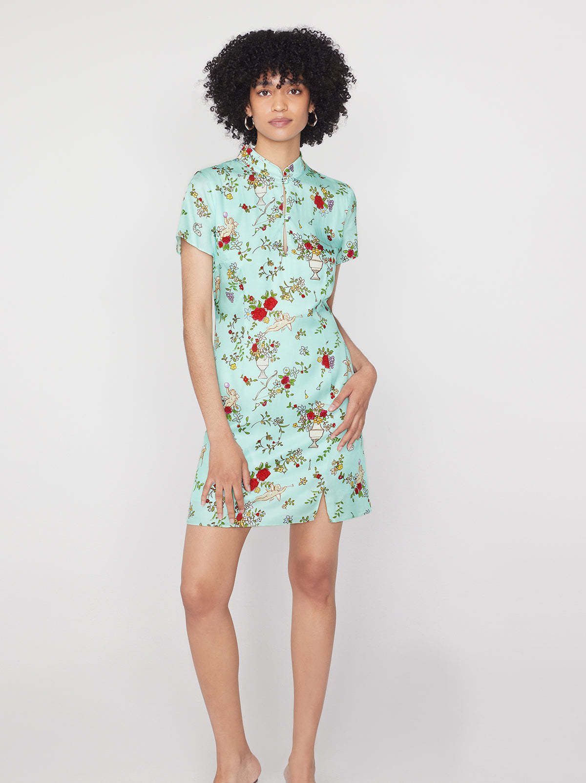cala de la cruz tere linen mini dress CALA DE LA CRUZ Laia Dress Paradiso