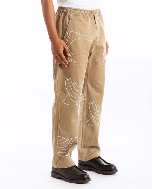 BY PARRA Stitched Up Duck Pant - TAN | Garmentory