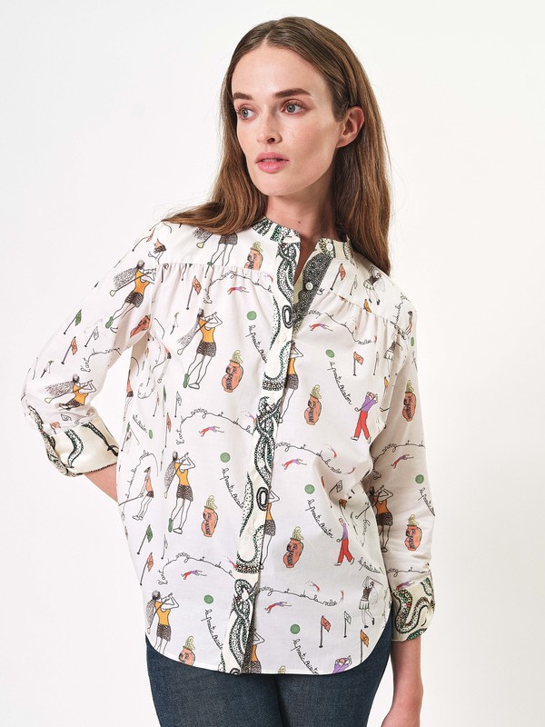 La Prestic Ouiston JEANNE TOP - MIX GOLFEUSES ECRU