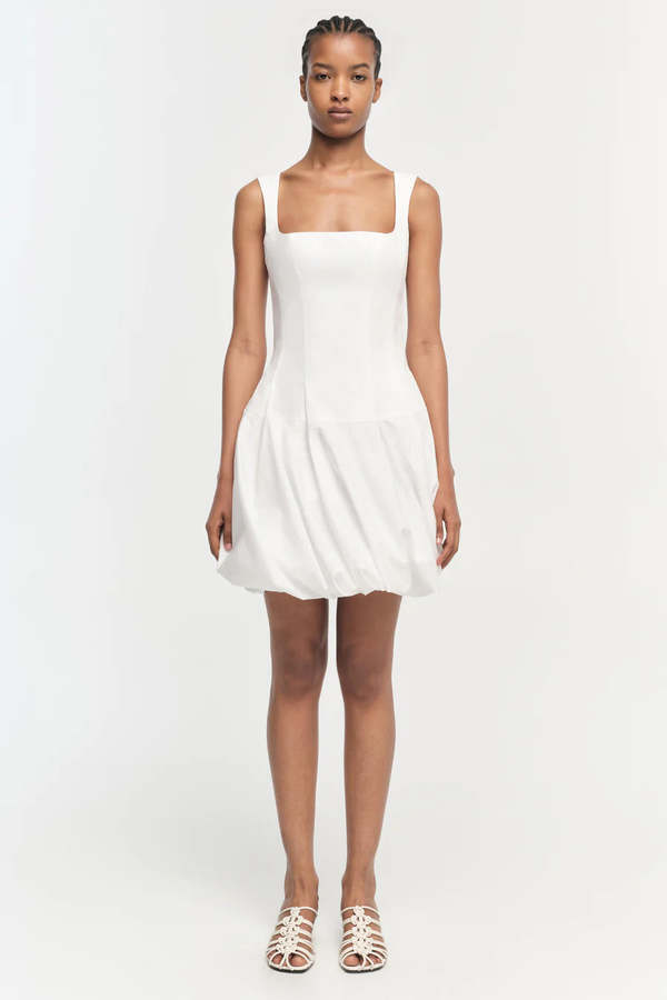 Simkhai JUNI TANK BUBBLE MINI DRESS - White | Garmentory Simkhai JUNI TANK BUBBLE MINI DRESS - White | Garmentory