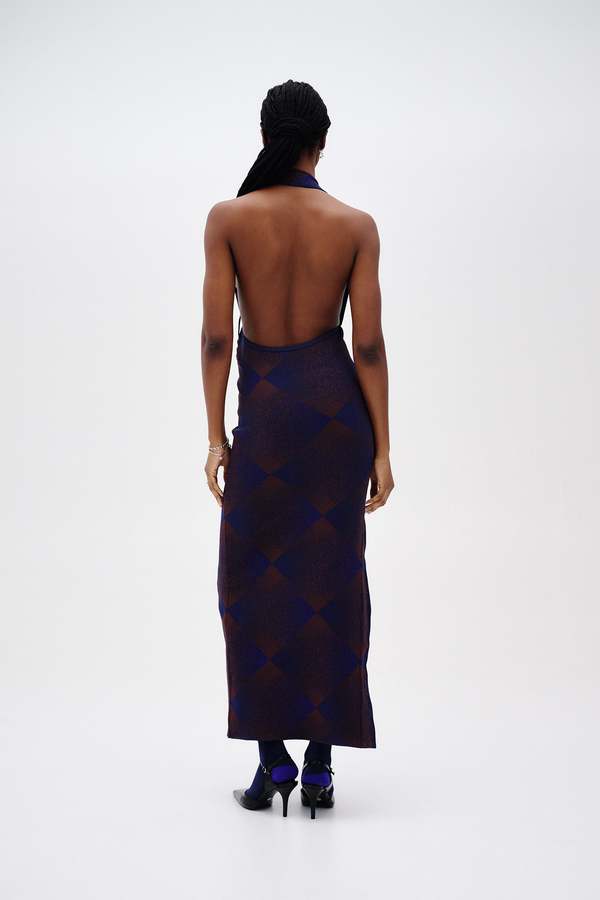 Ph5 Kiwi Halter Neck Wrap Dress - Electric Blue