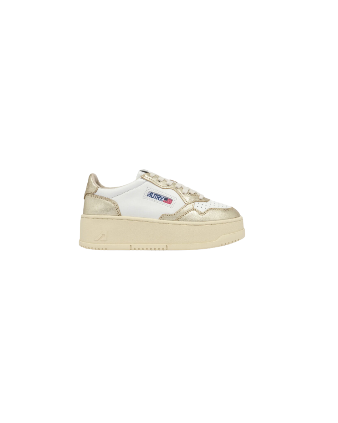 Autry MEDALIST PLATFORM SNEAKERS - WHITE/PLATINUM | Garmentory