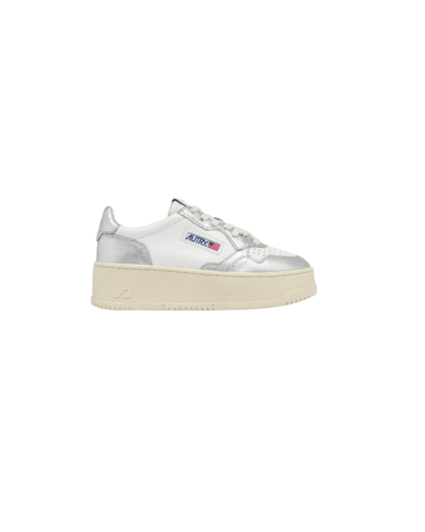 Autry MEDALIST PLATFORM SNEAKERS - WHITE/SILVER