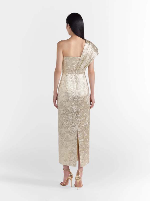 Saloni MONA DRESS - PALE GOLD | Garmentory