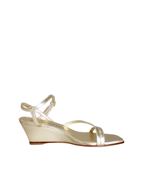 Stuart Weitzman OASIS 50 WEDGE LIGHT GOLD Garmentory