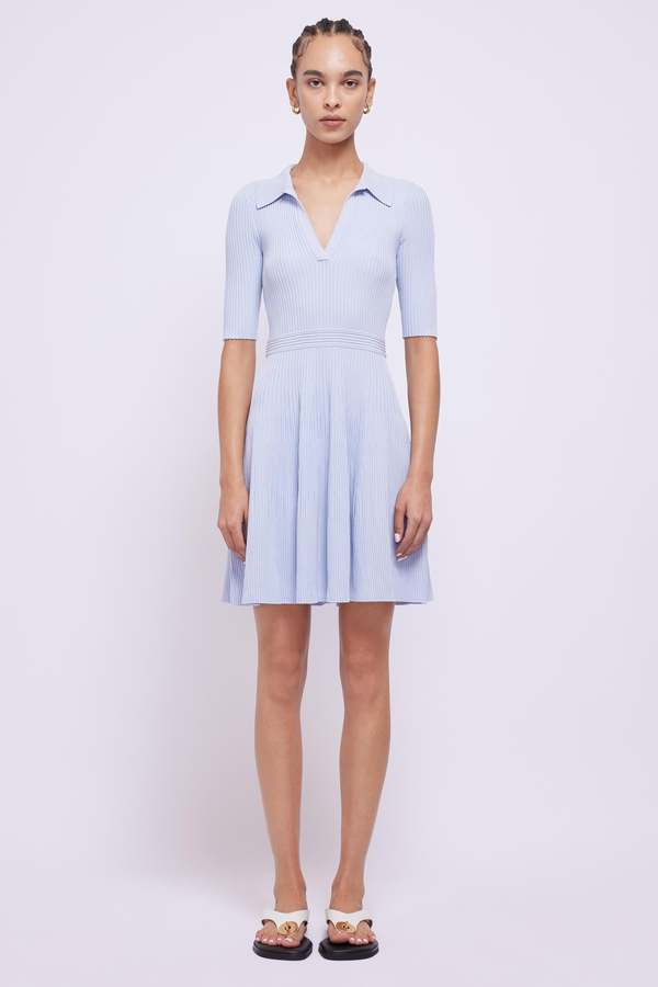 Simkhai PATRICIA POLO MINI DRESS - BLUE HAZE | Garmentory