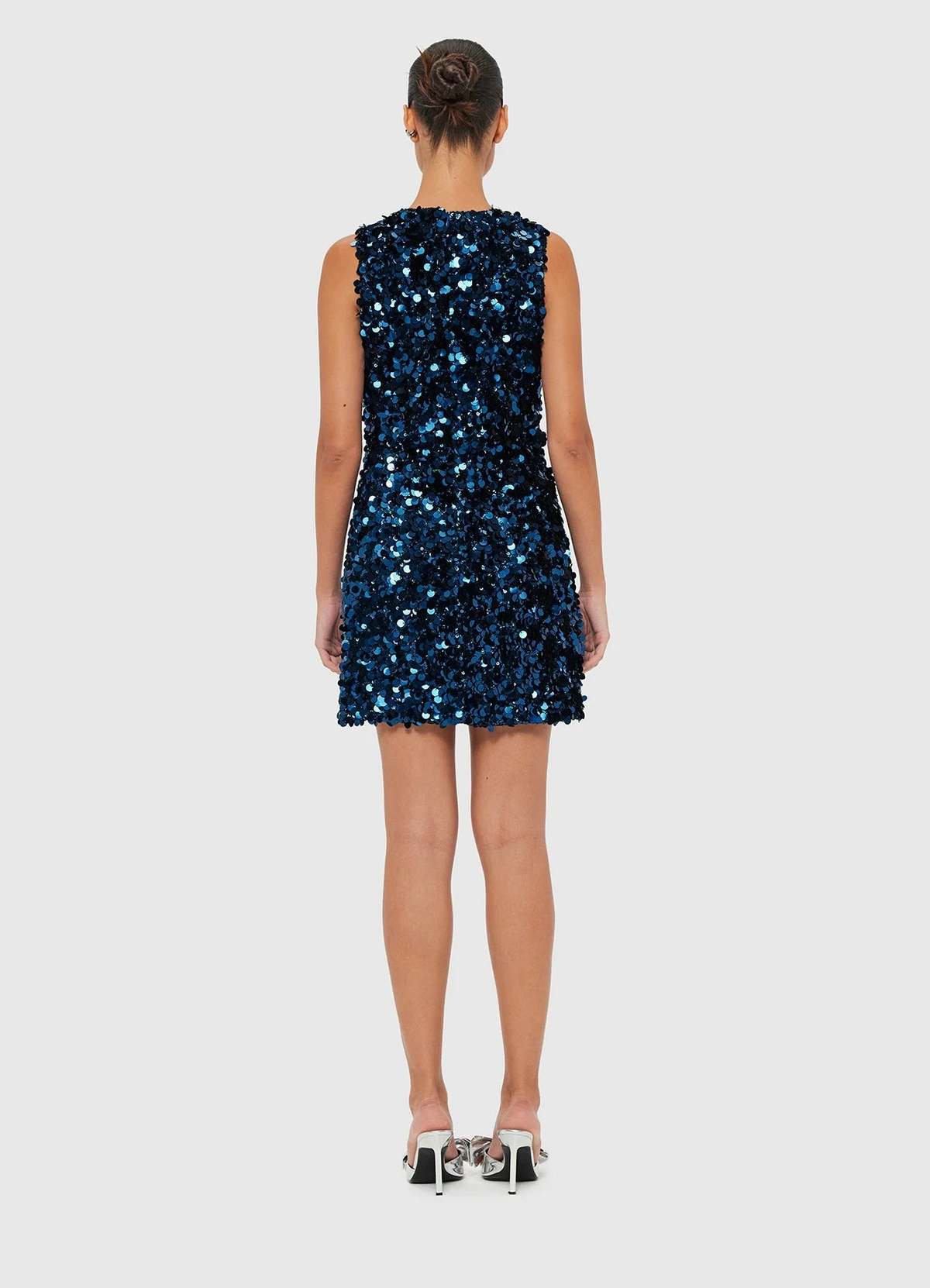Leo Lin Talia Sequin Mini Dress - Midnight Blue | Garmentory Leo Lin Talia Sequin Mini Dress - Midnight Blue | Garmentory