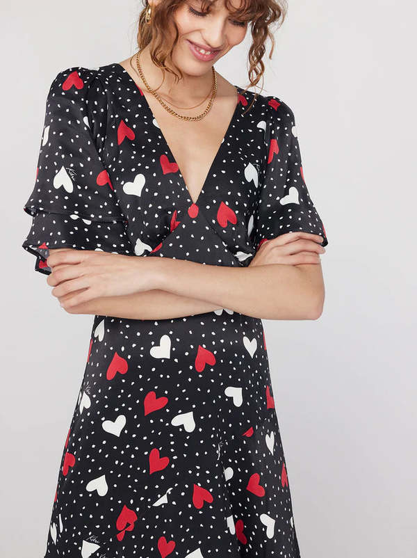 Kitri Tallulah Maxi Dress - Heart Print | Garmentory