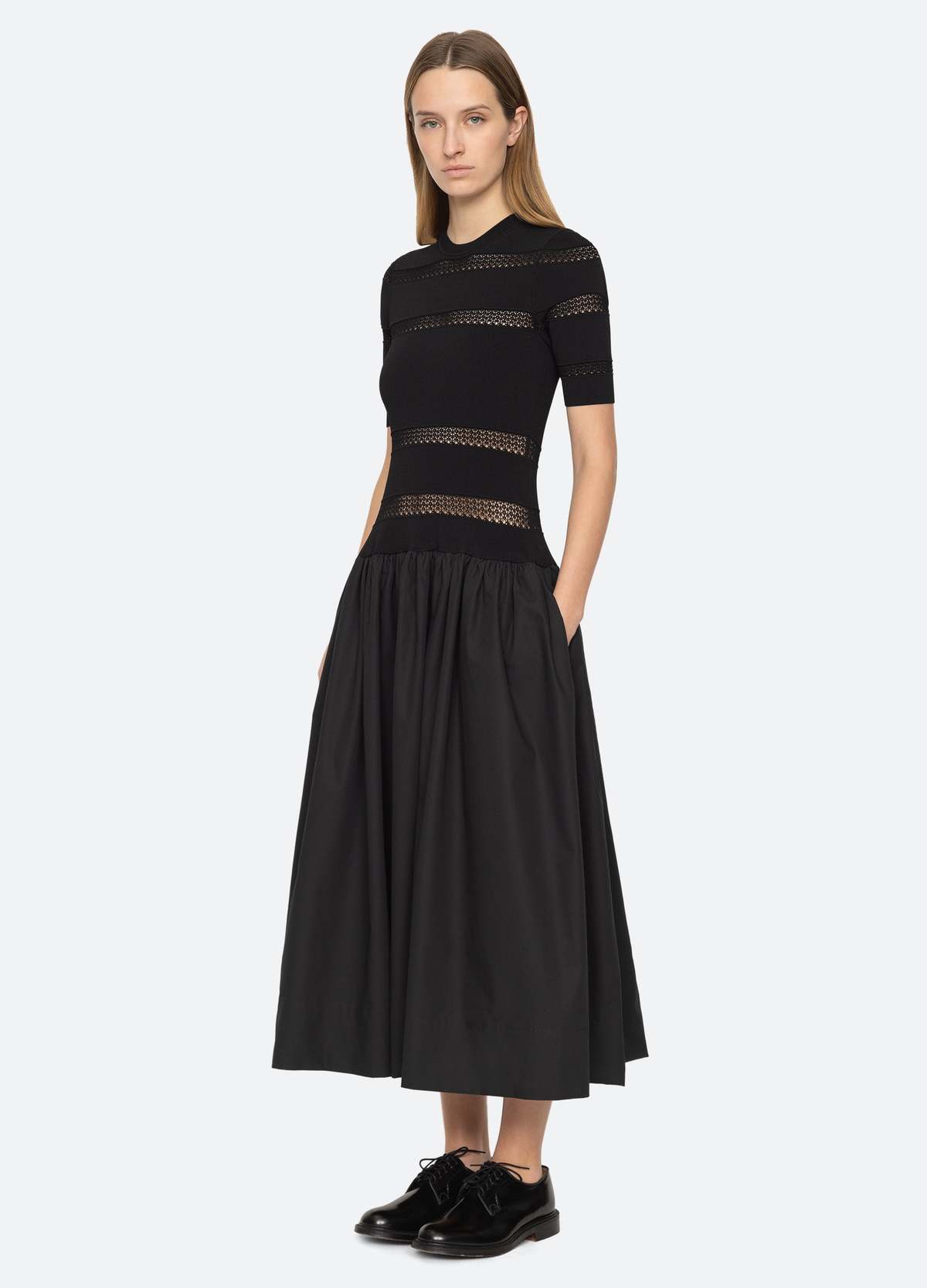【SEA NEW YORK】Devon ニット ロング コンボ ドレス Sea-NY-Devon-Dress-