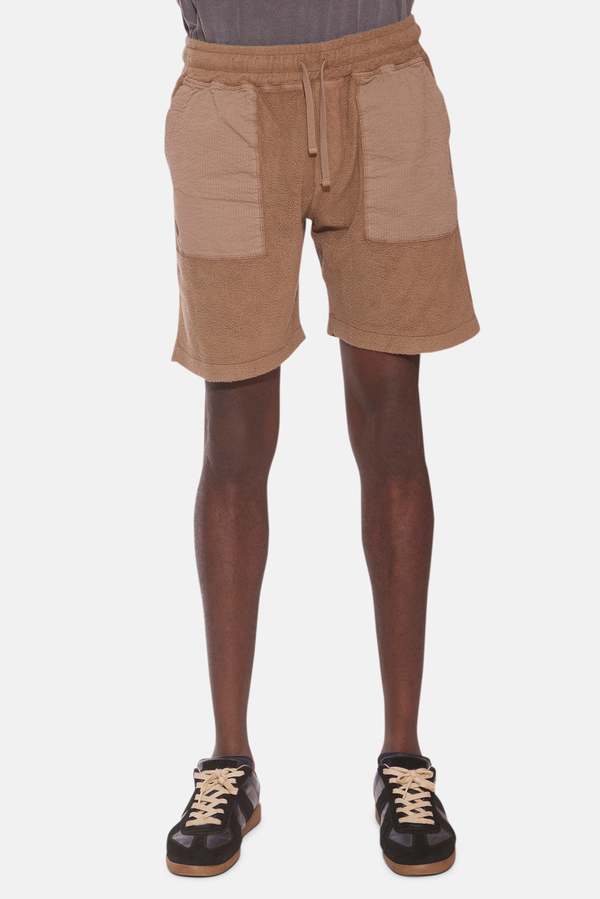 04651/ Pure Cotton Fleece Bermuda Short - Taupe 04651/ Pure Cotton Fleece Bermuda Short - Taupe