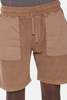 04651/ Pure Cotton Fleece Bermuda Short - Taupe - Thumbnail 2