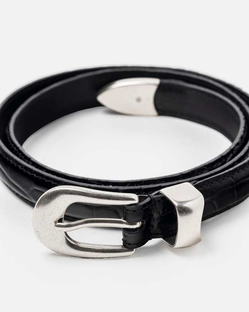 our legacy 2cm belt （croko） Our Legacy - Belt 2 cm Brown Leather