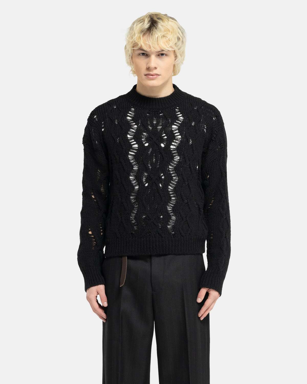 Our Legacy Cable Sonar Roundneck - Black | Garmentory