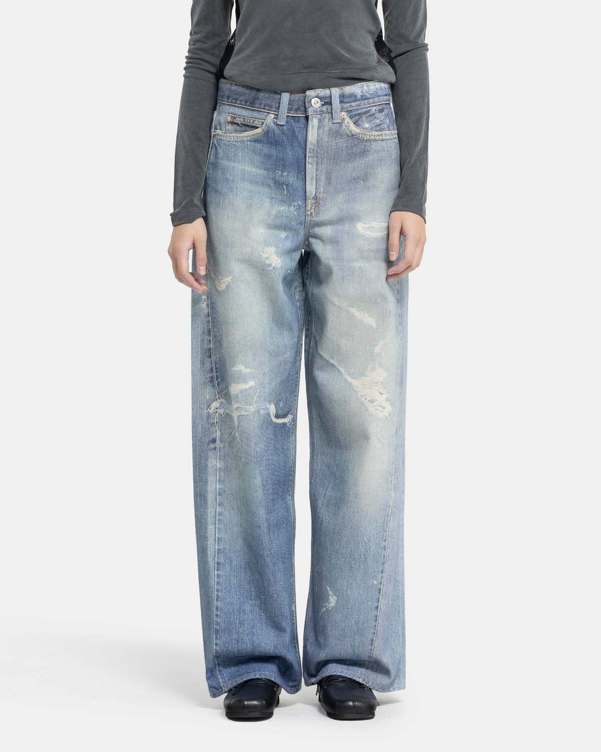デニム・ジーパン OUR LEGACY Woman Jeans Denim W4205TDD DIGITAL DENIM PRINT Our Legacy - Full Cut in Digital Denim Print – Stoy