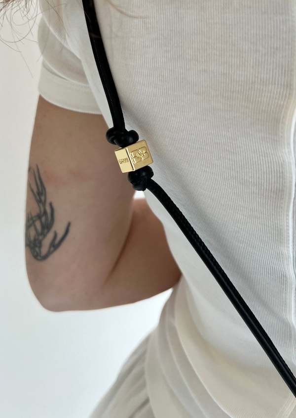 Ganni Bou Wallet On Strap - Black | Garmentory