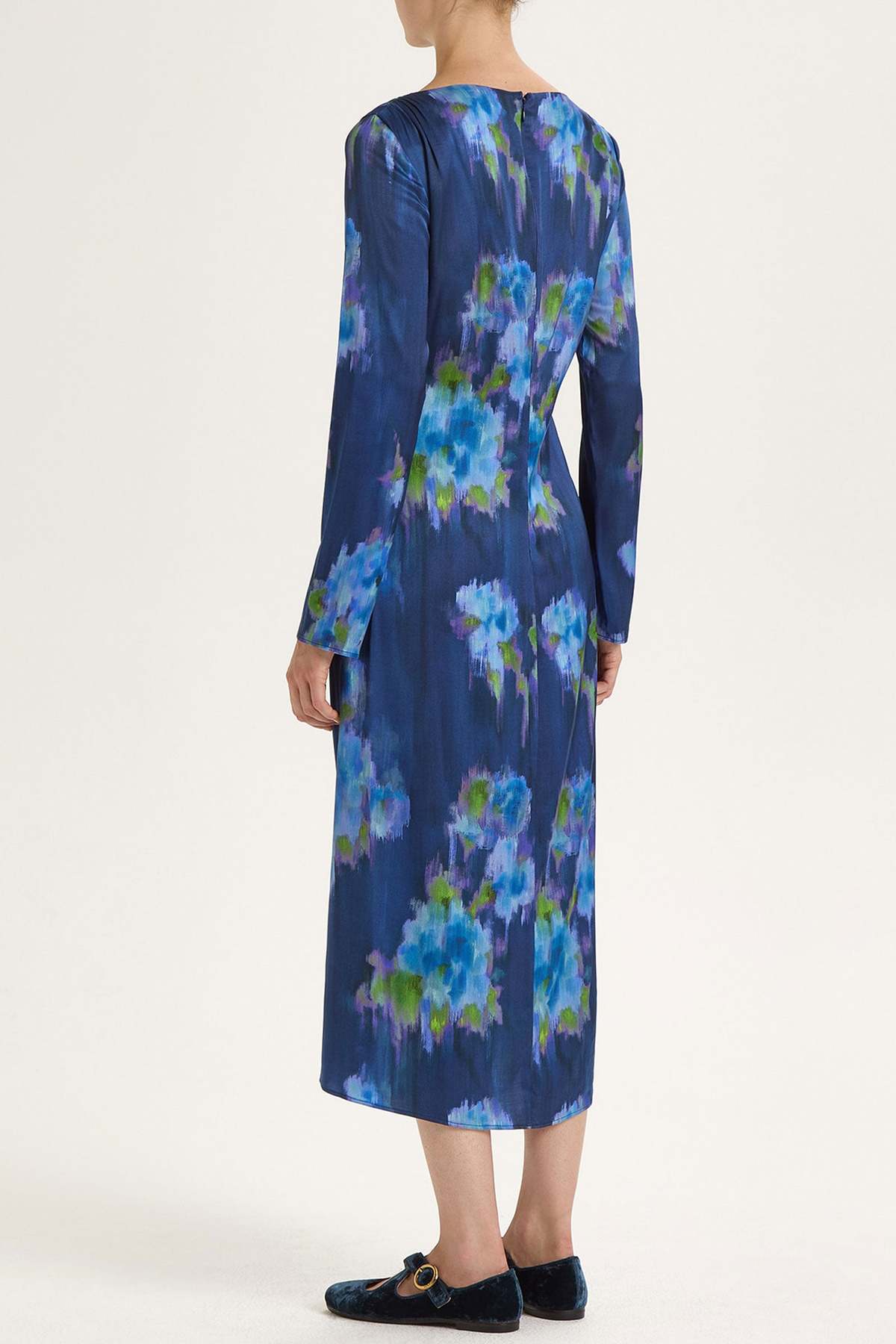 ワンピース MALIPARMI Woman Dress Blue JF664870230 D8053 Maliparmi-Silky-Bouquet-Dress-
