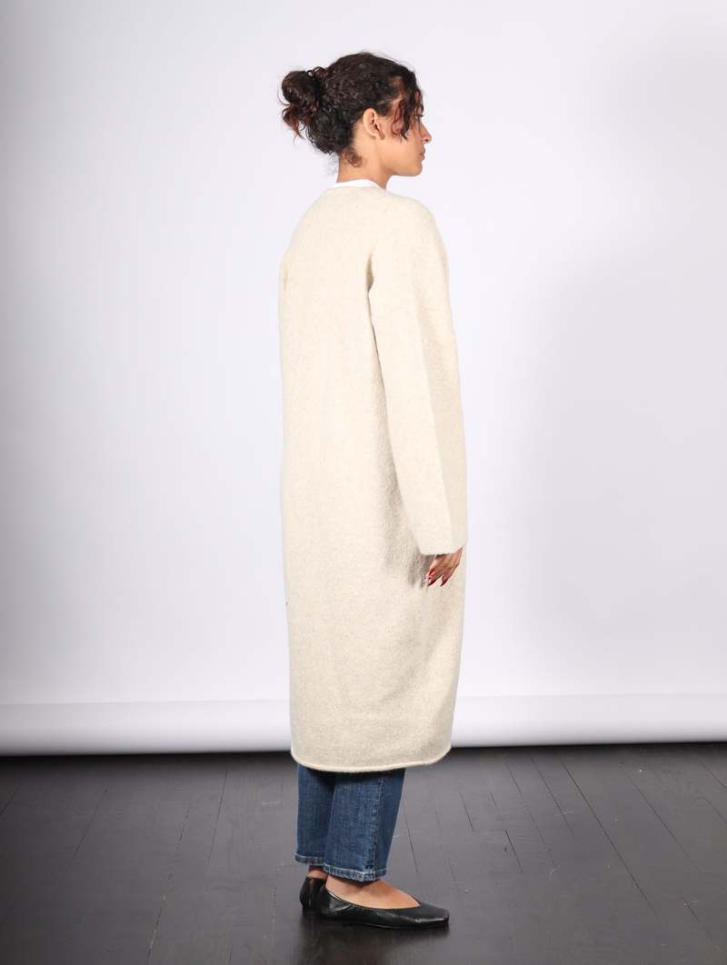 Lauren Manoogian Long Open Cardigan - Ecru | Garmentory