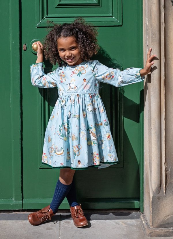 Kids Pink Chicken Girls Amma Dress - 12 Days of Christmas | Garmentory